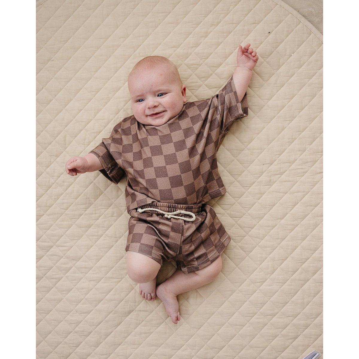 Shorts Set | Espresso Checkered