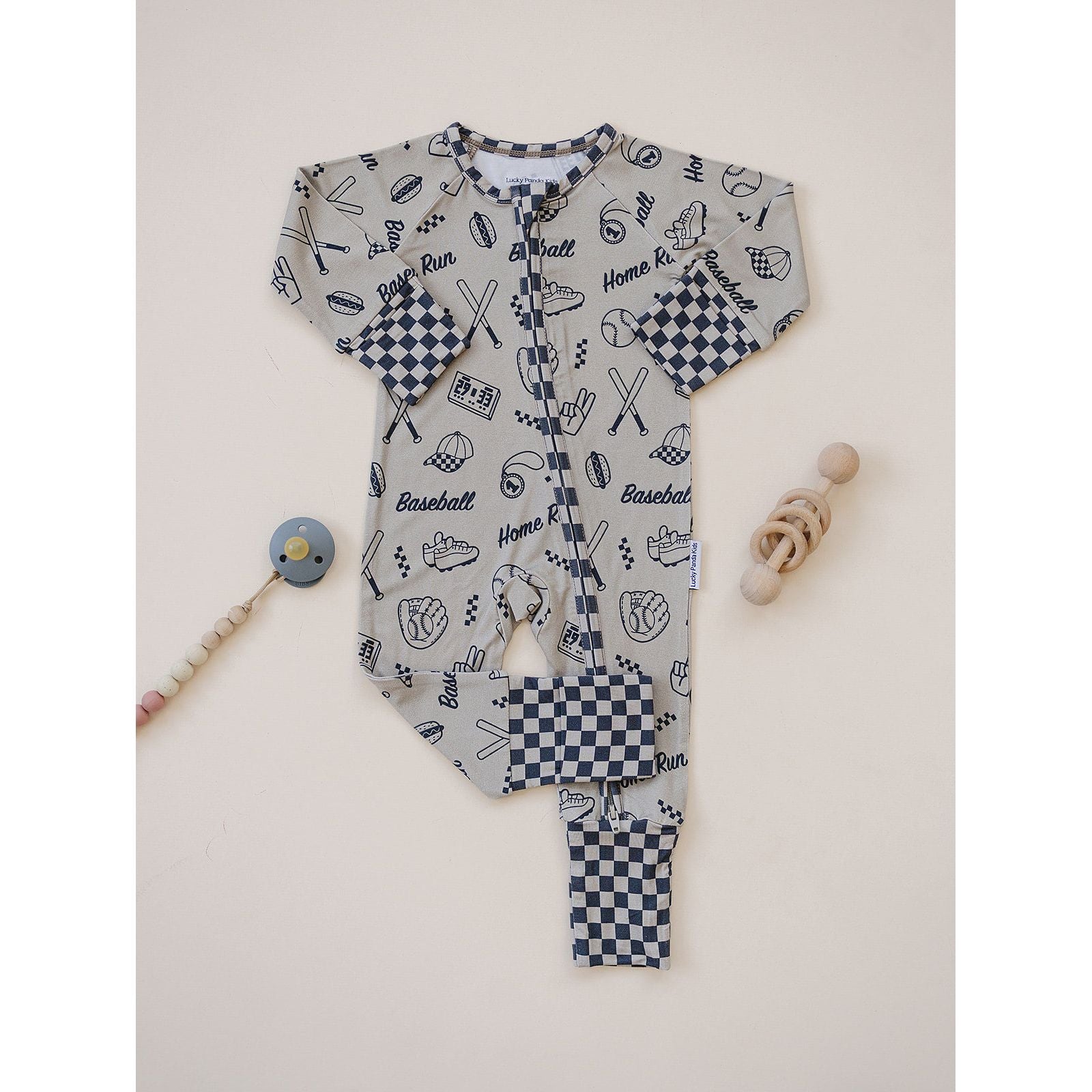 Bamboo Zip Romper | Home Run