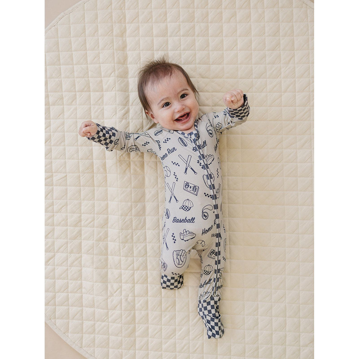 Bamboo Zip Romper | Home Run