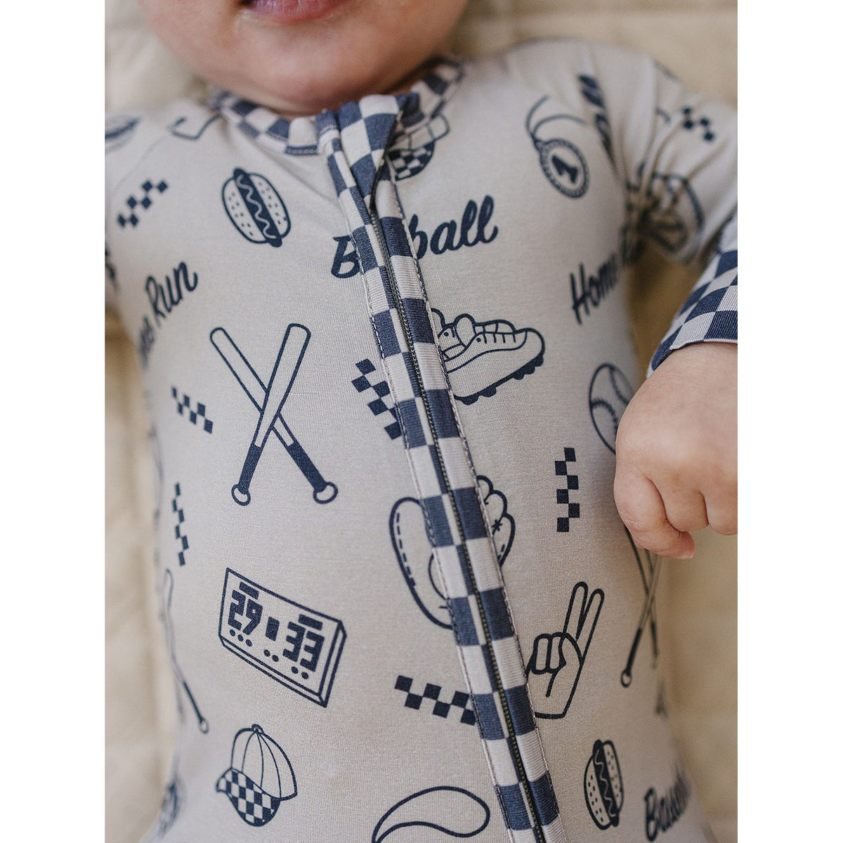 Bamboo Zip Romper | Home Run
