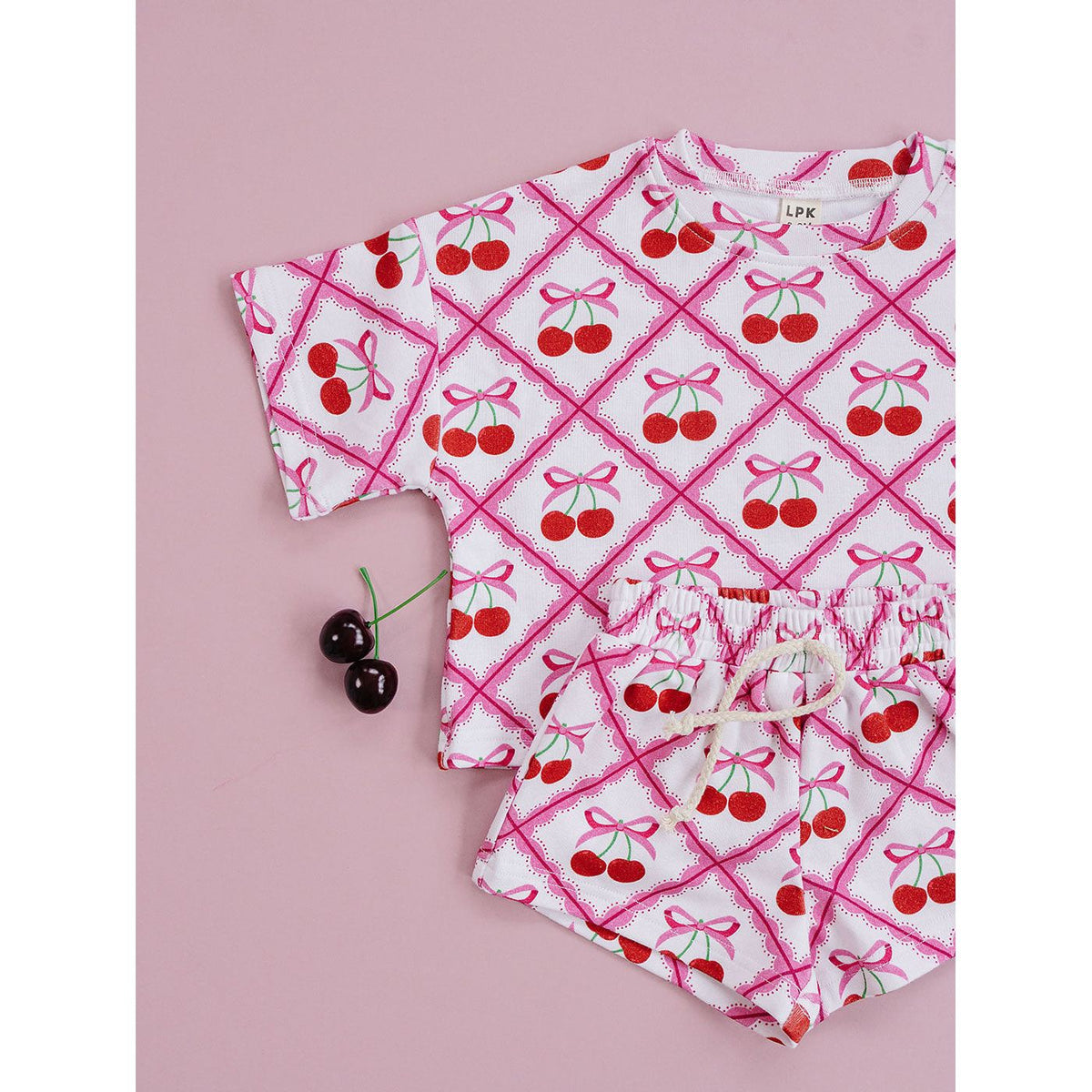 Shorts Set | Cherry Bow