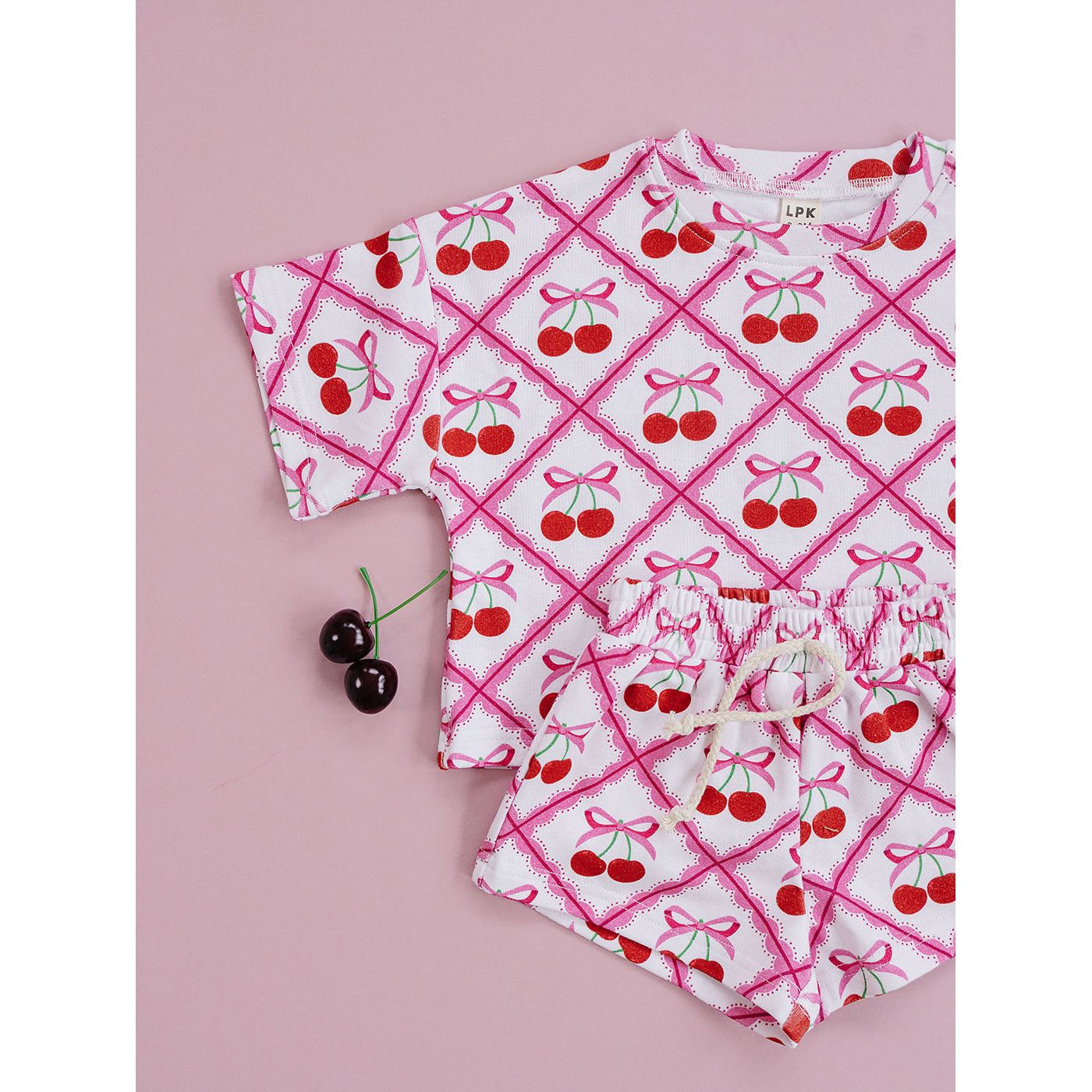 Shorts Set | Cherry Bow