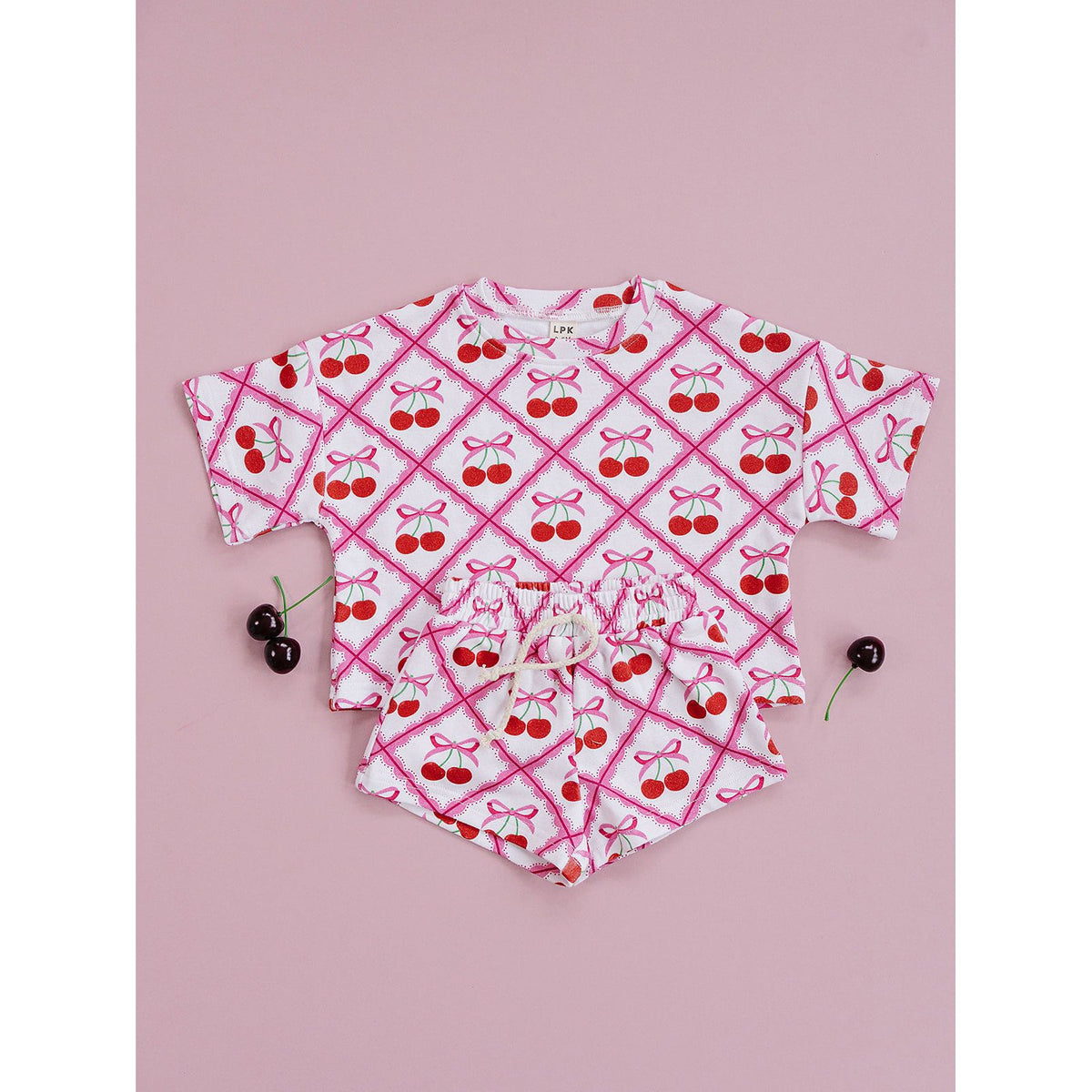 Shorts Set | Cherry Bow