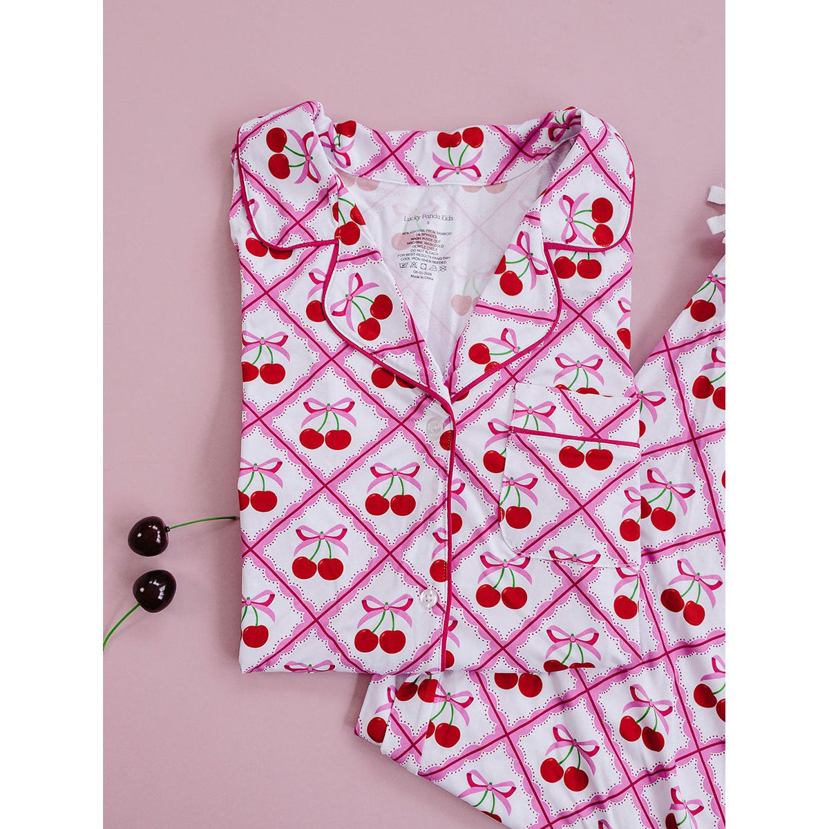 Bamboo Women's Pajamas | Cherry Bow