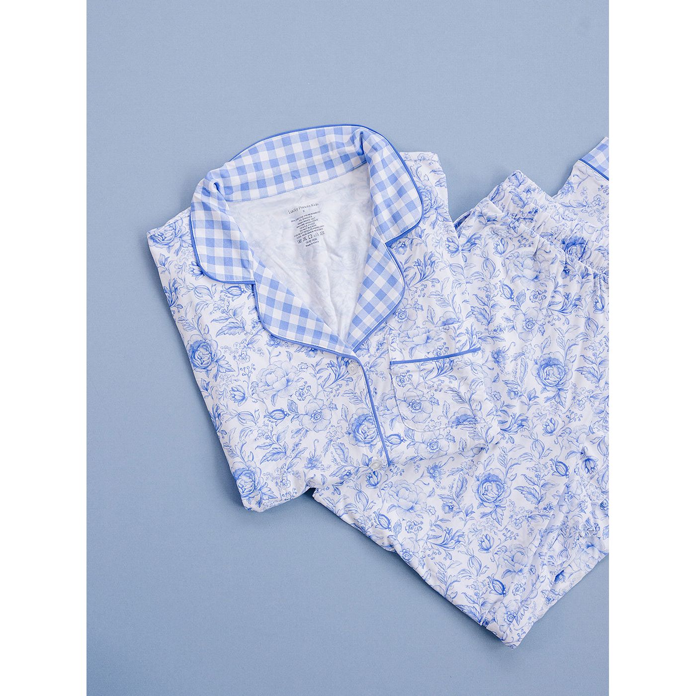 Bamboo Women's Pajamas| Blue Flowers