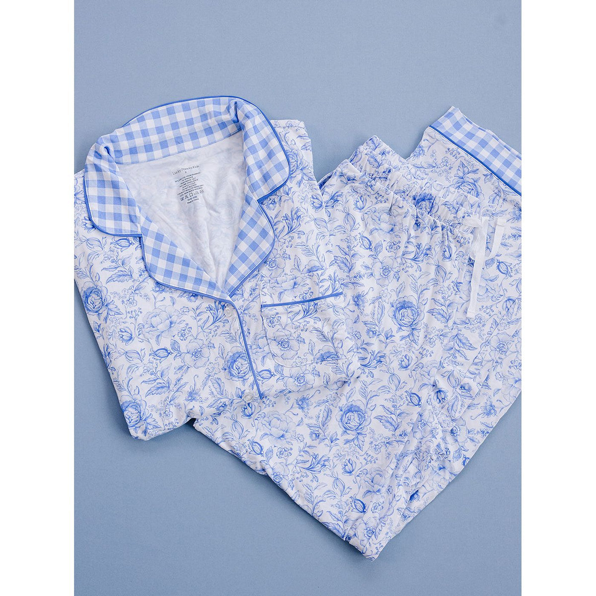 Bamboo Women's Pajamas| Blue Flowers