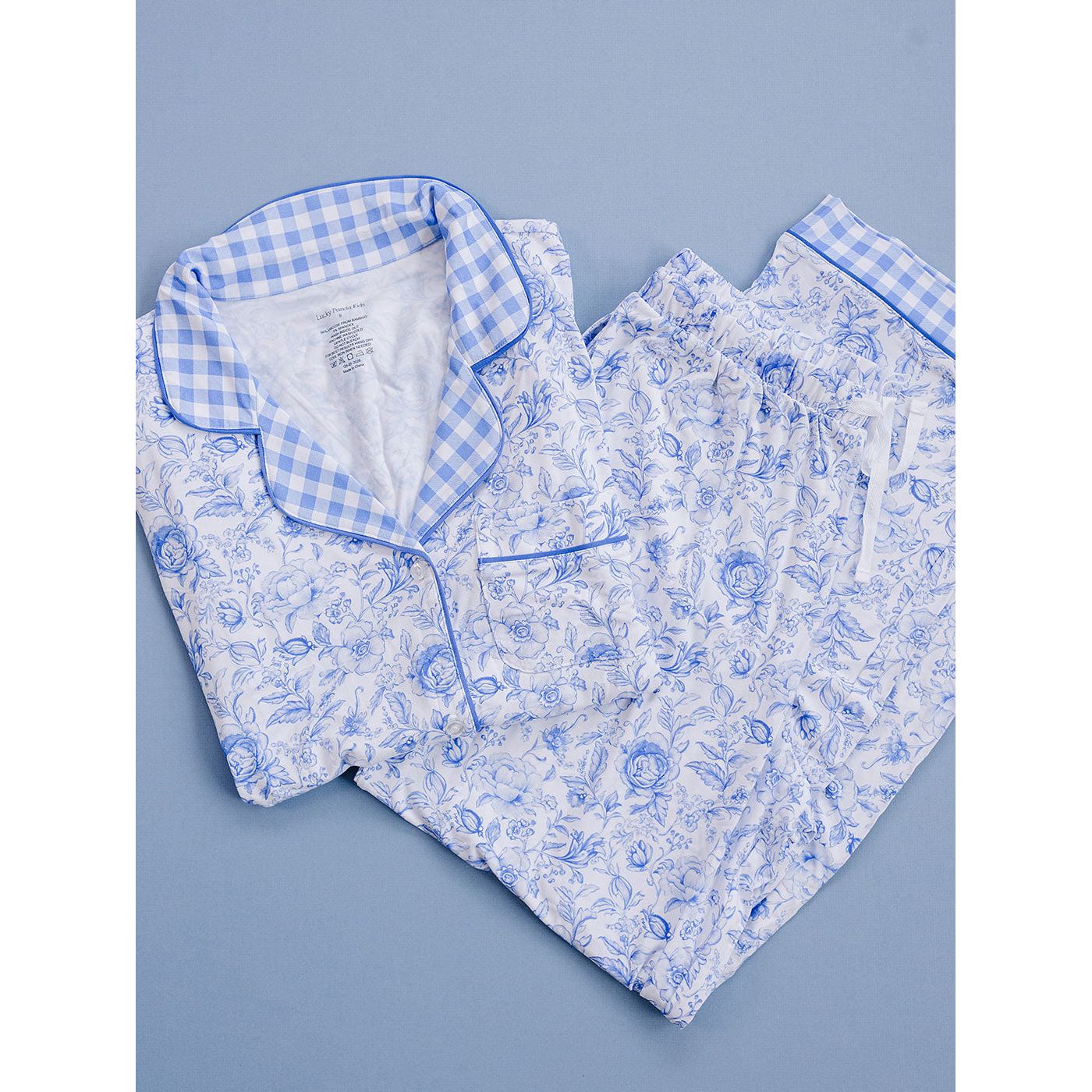 Bamboo Women's Pajamas| Blue Flowers