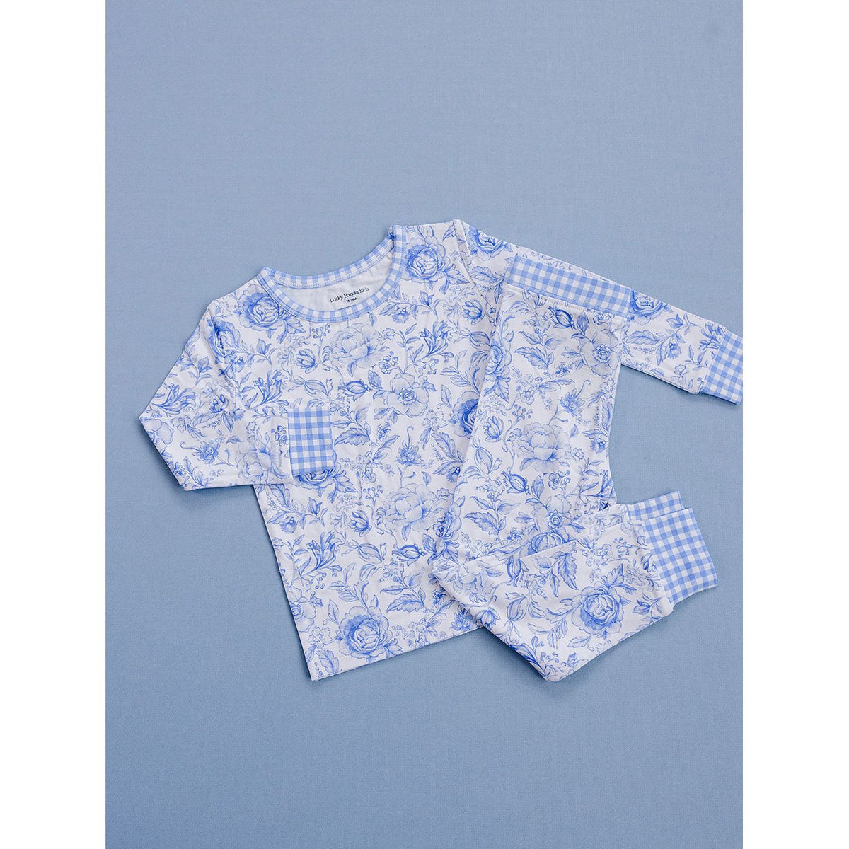 Bamboo Two Piece Set | Blue Flowers