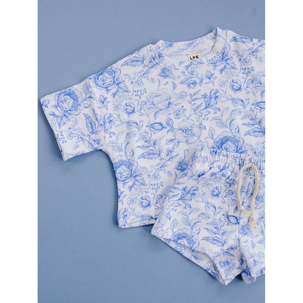 Shorts Set | Blue Flowers