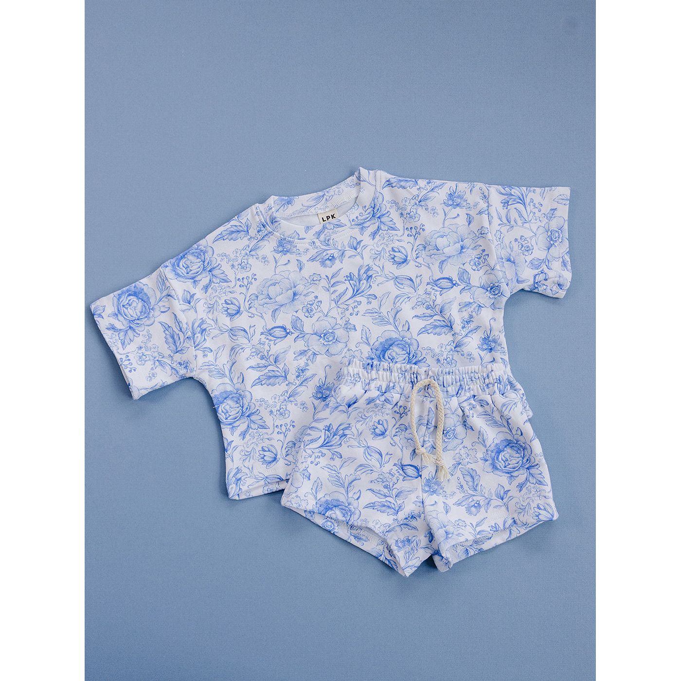 Shorts Set | Blue Flowers