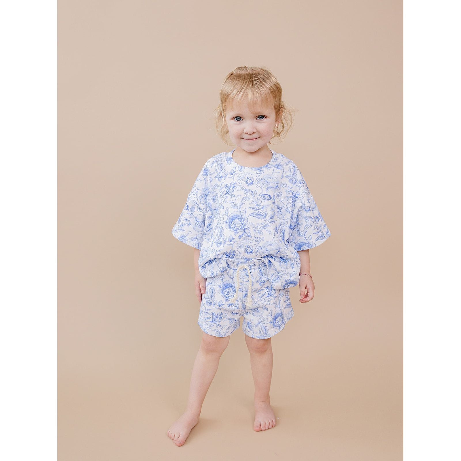 Shorts Set | Blue Flowers