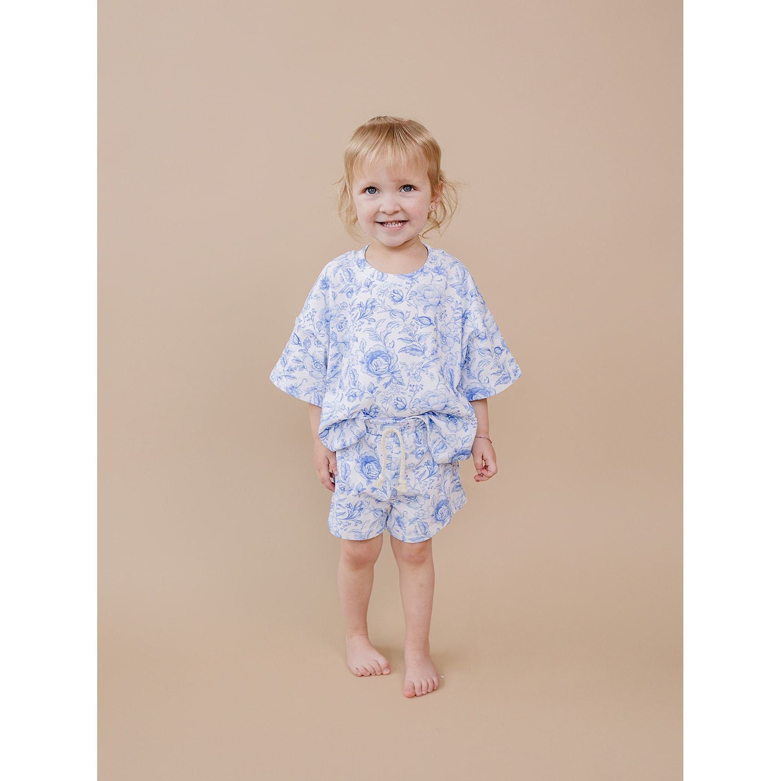 Shorts Set | Blue Flowers