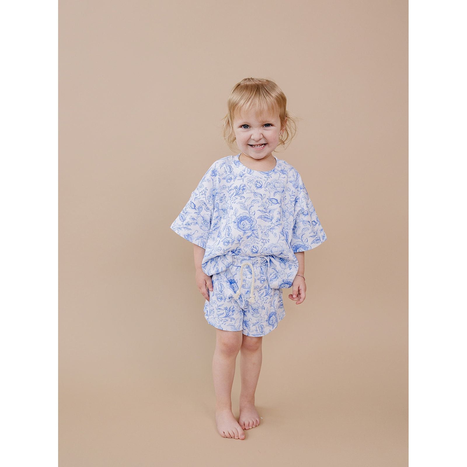 Shorts Set | Blue Flowers