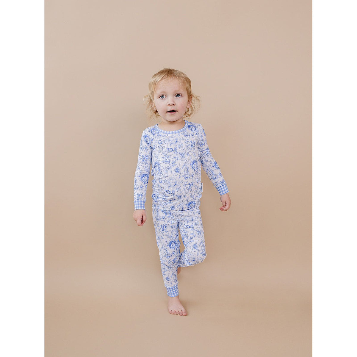 Bamboo Two Piece Set | Blue Flowers