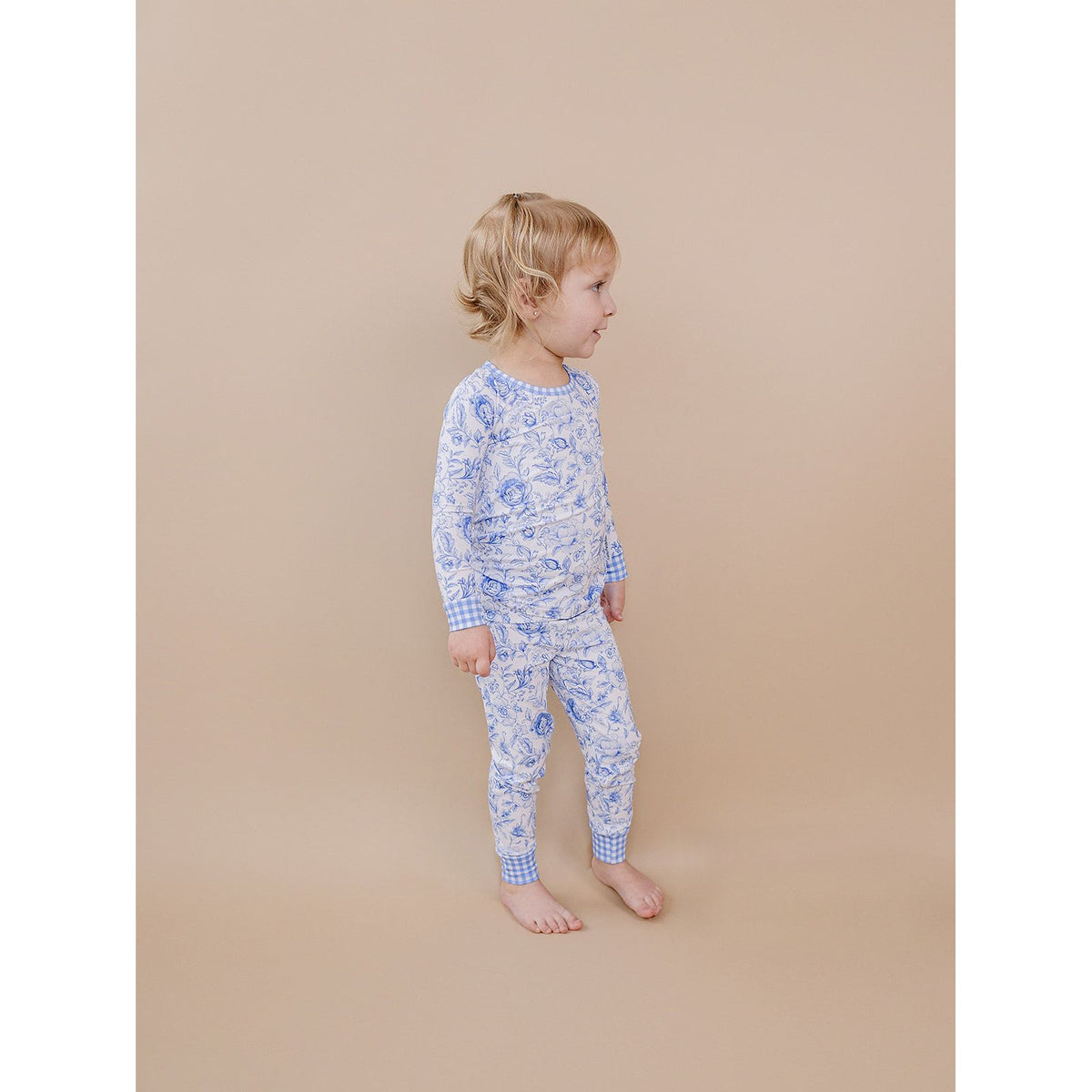 Bamboo Two Piece Set | Blue Flowers