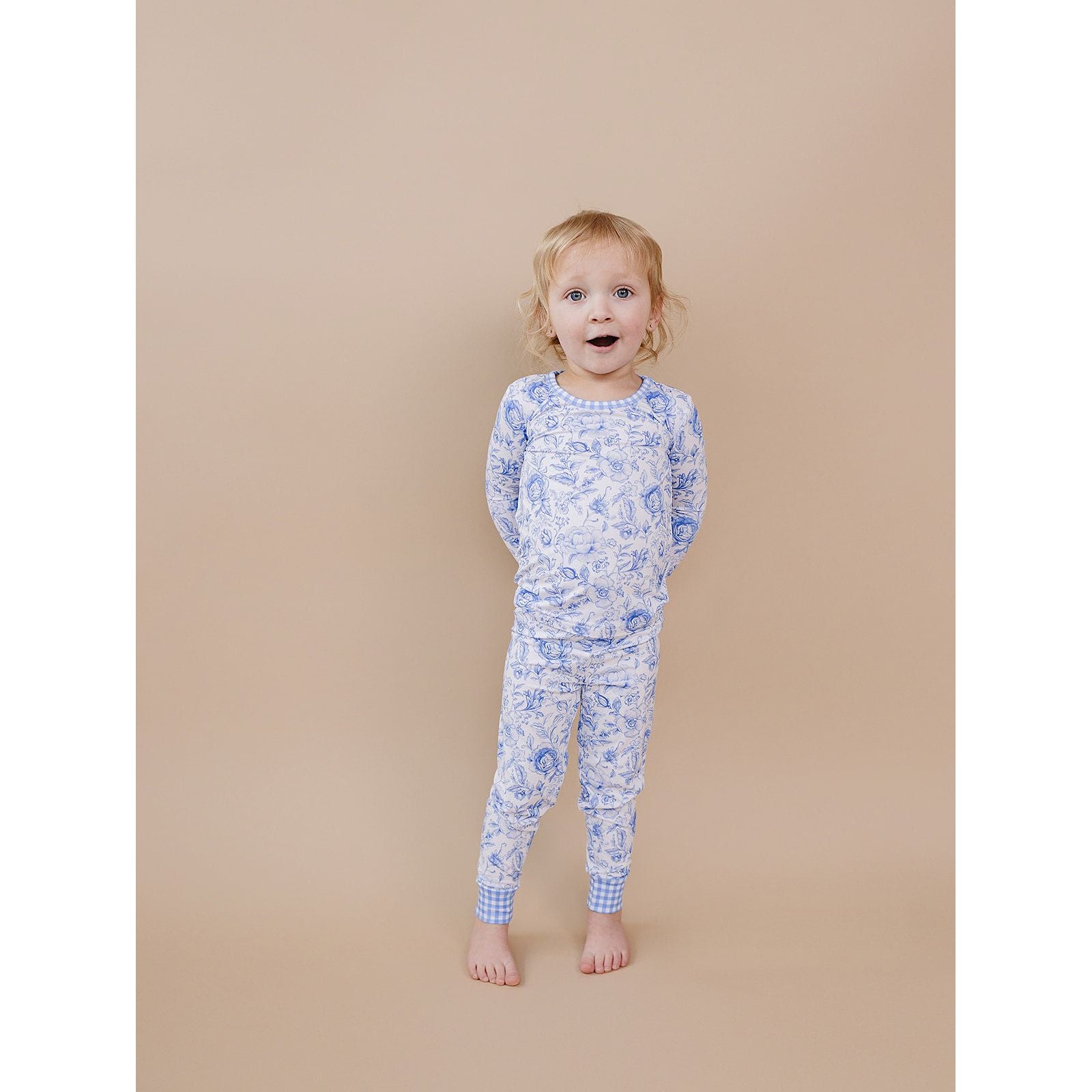 Bamboo Two Piece Set | Blue Flowers