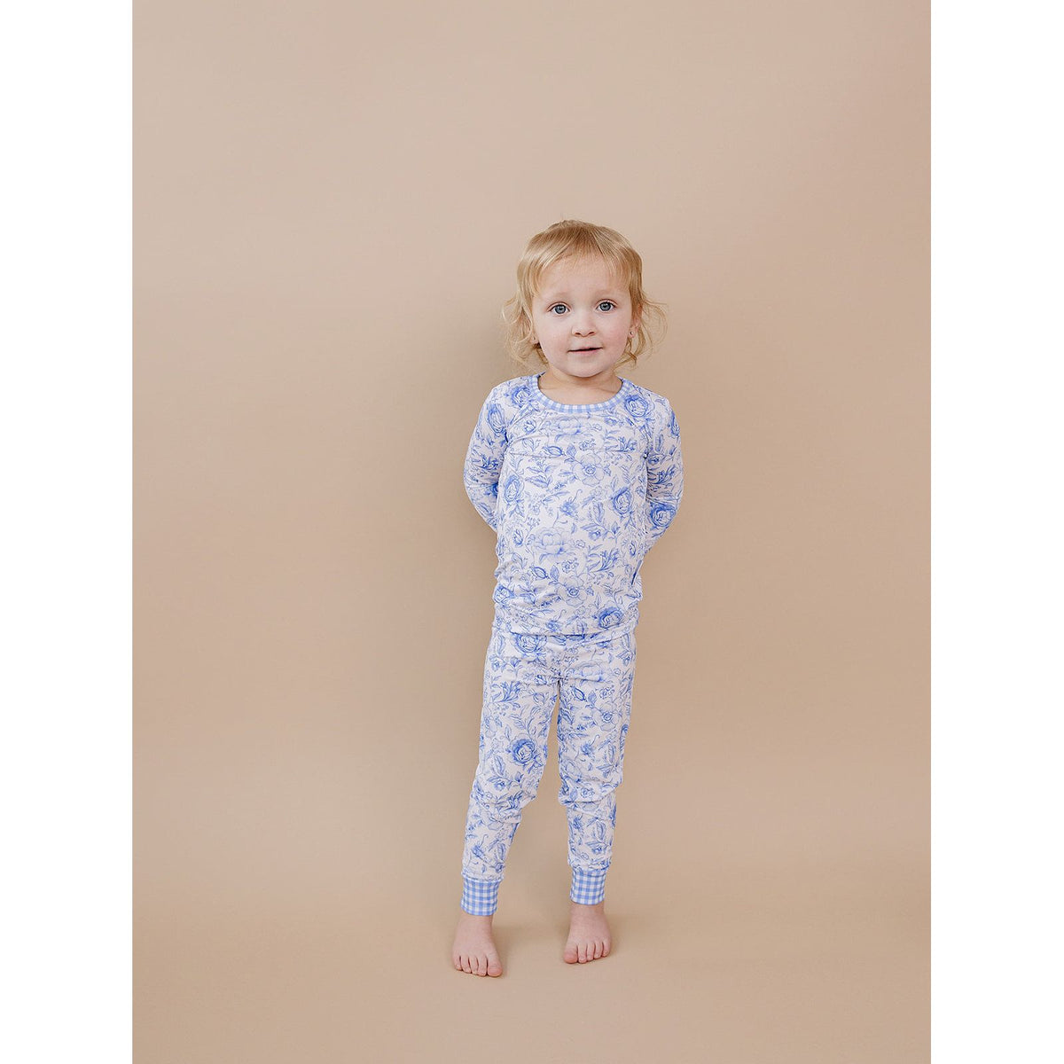 Bamboo Two Piece Set | Blue Flowers