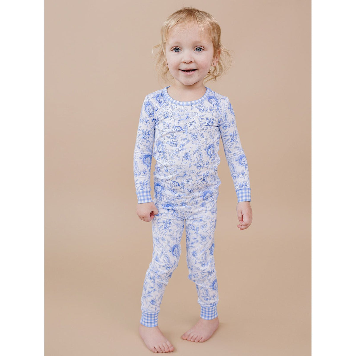 Bamboo Two Piece Set | Blue Flowers