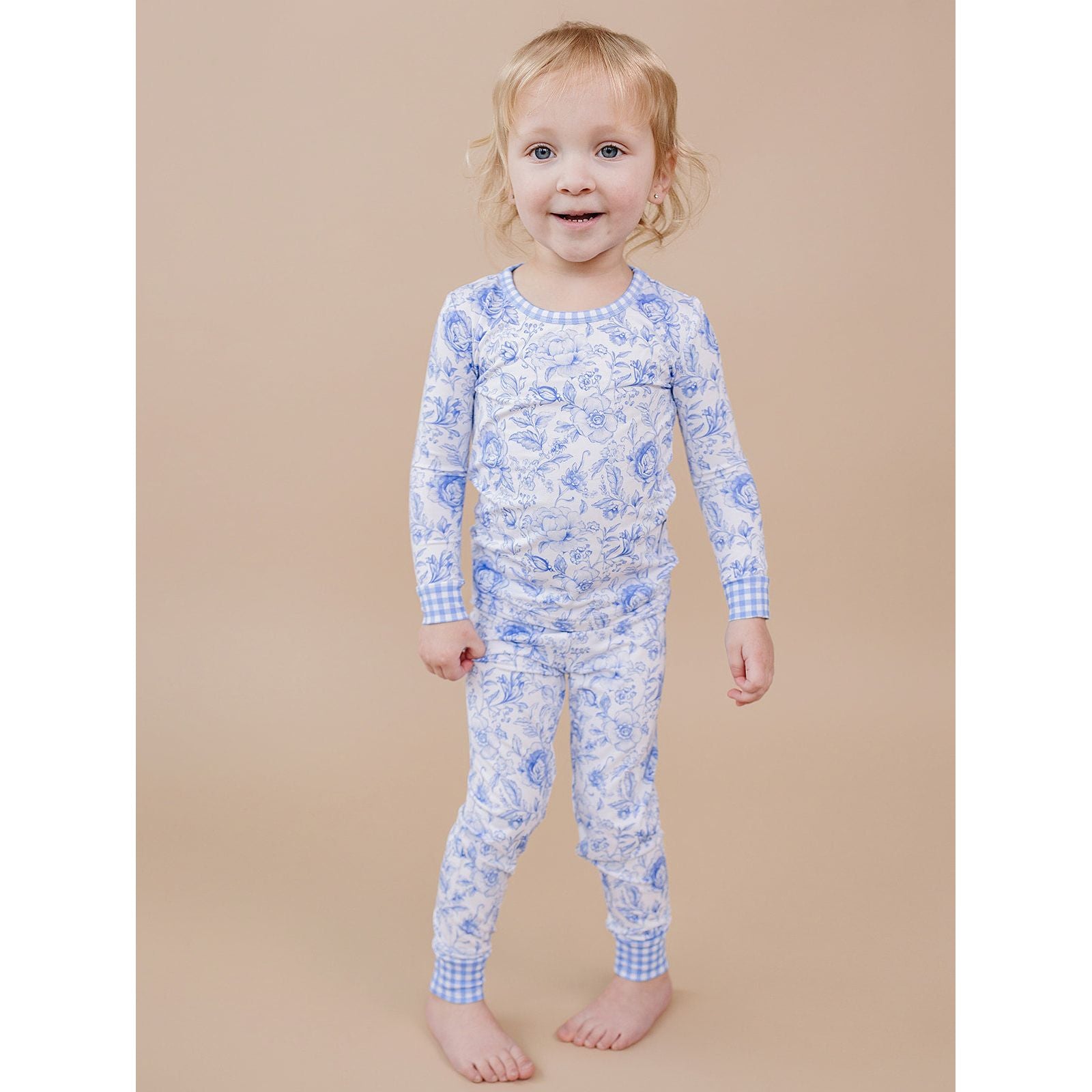 Bamboo Two Piece Set | Blue Flowers