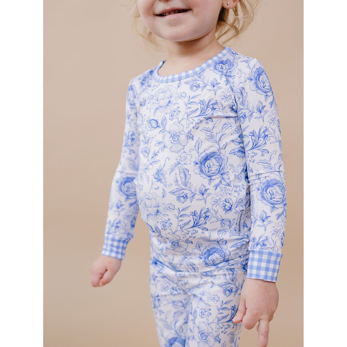 Bamboo Two Piece Set | Blue Flowers