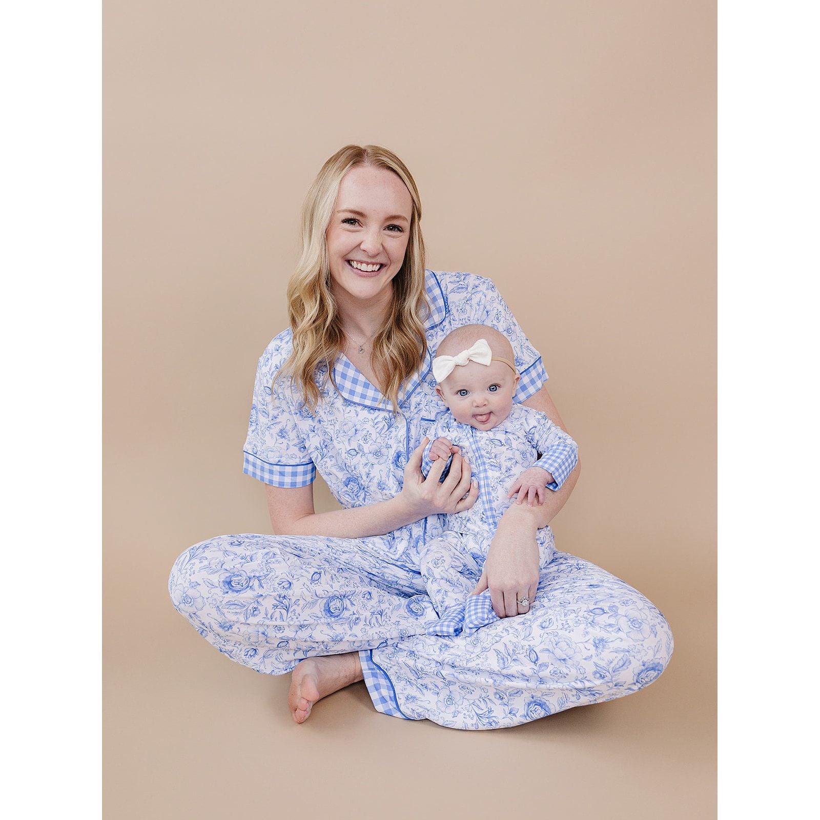 Bamboo Women's Pajamas| Blue Flowers