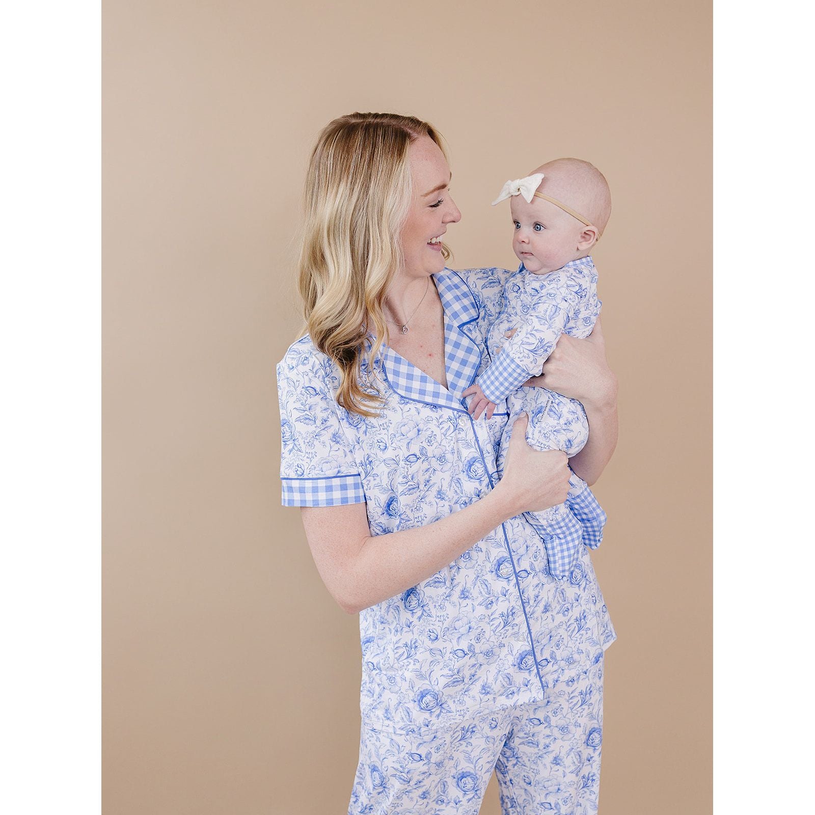 Bamboo Zip Romper | Blue Flowers