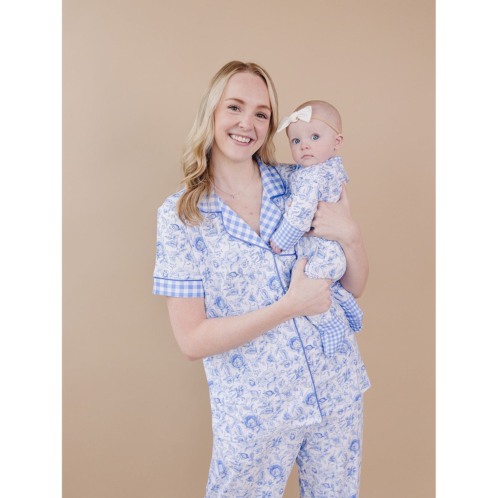 Bamboo Zip Romper | Blue Flowers
