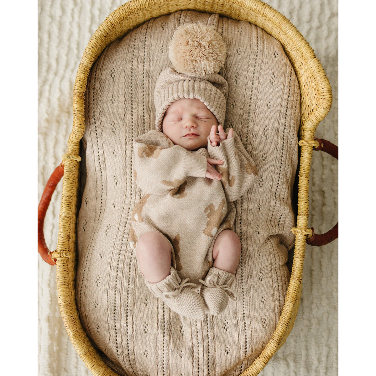 Luna + Luca Bunny Jacquard Romper
