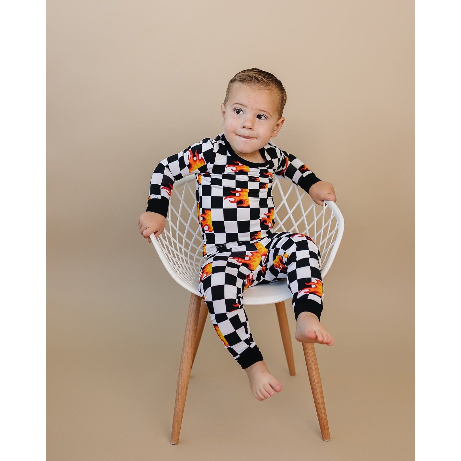 Bamboo Two Piece Set | Checker Blaze