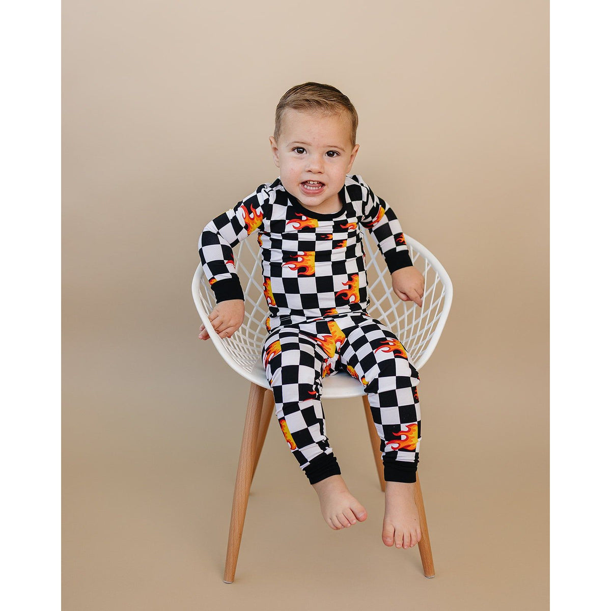 Bamboo Two Piece Set | Checker Blaze