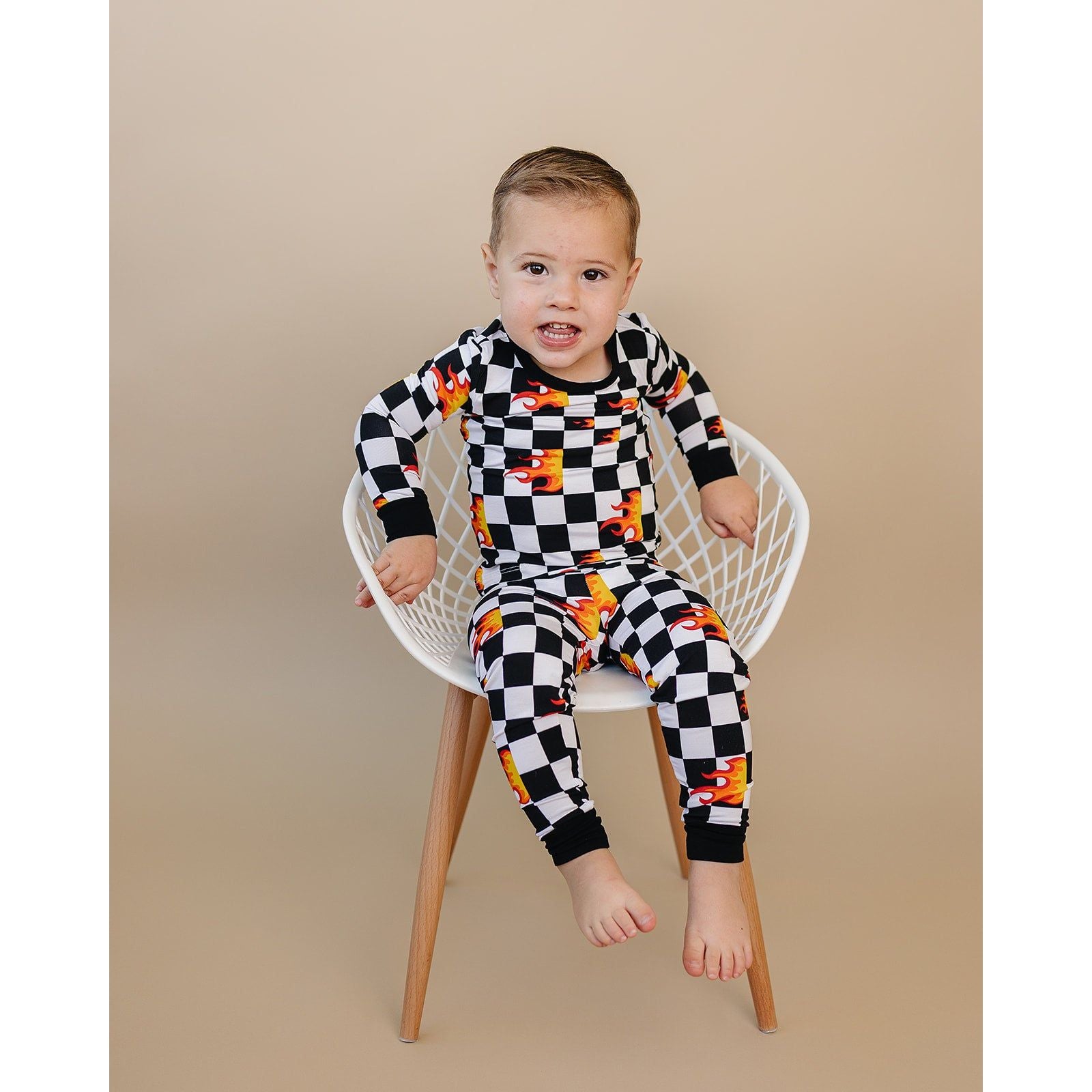 Bamboo Two Piece Set | Checker Blaze