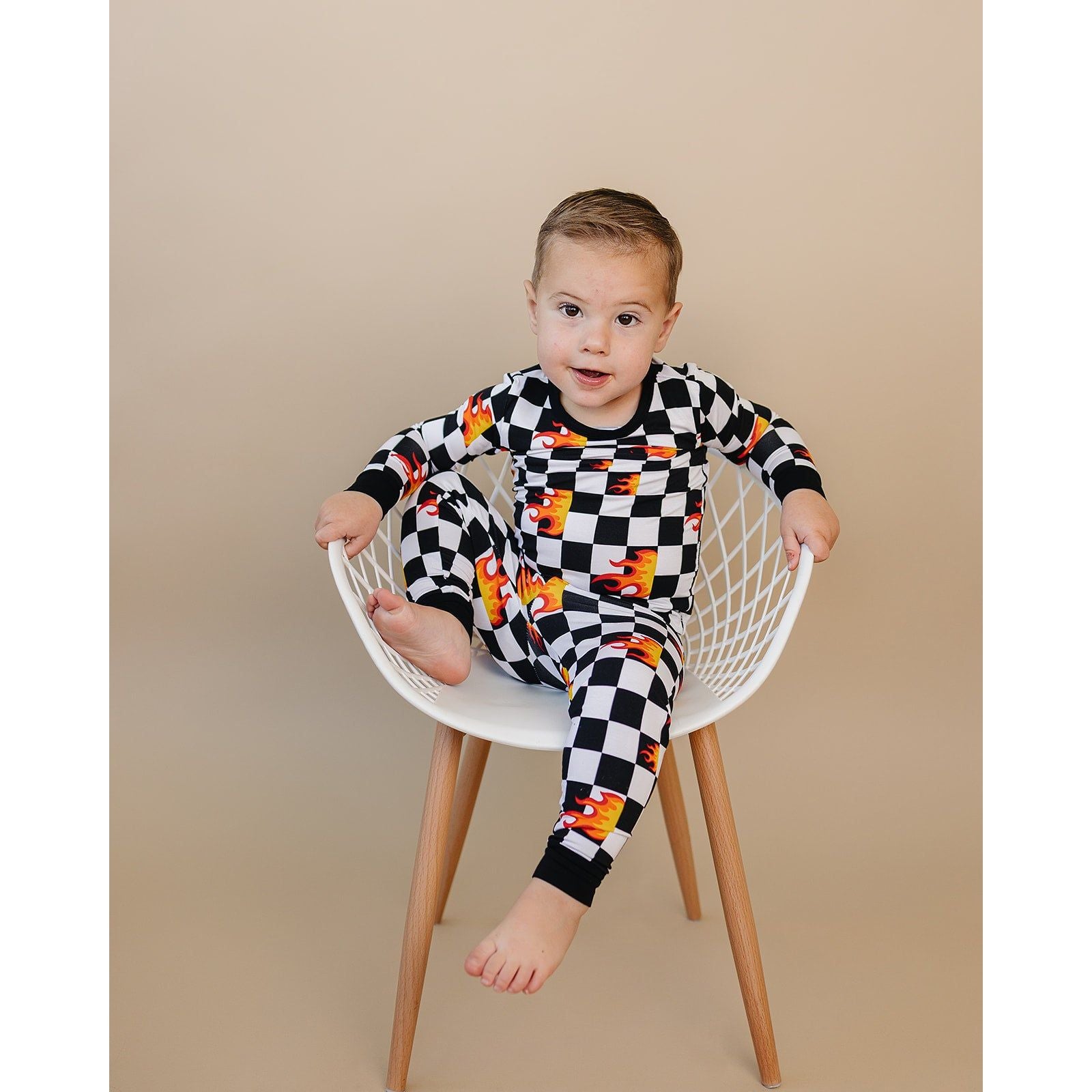Bamboo Two Piece Set | Checker Blaze