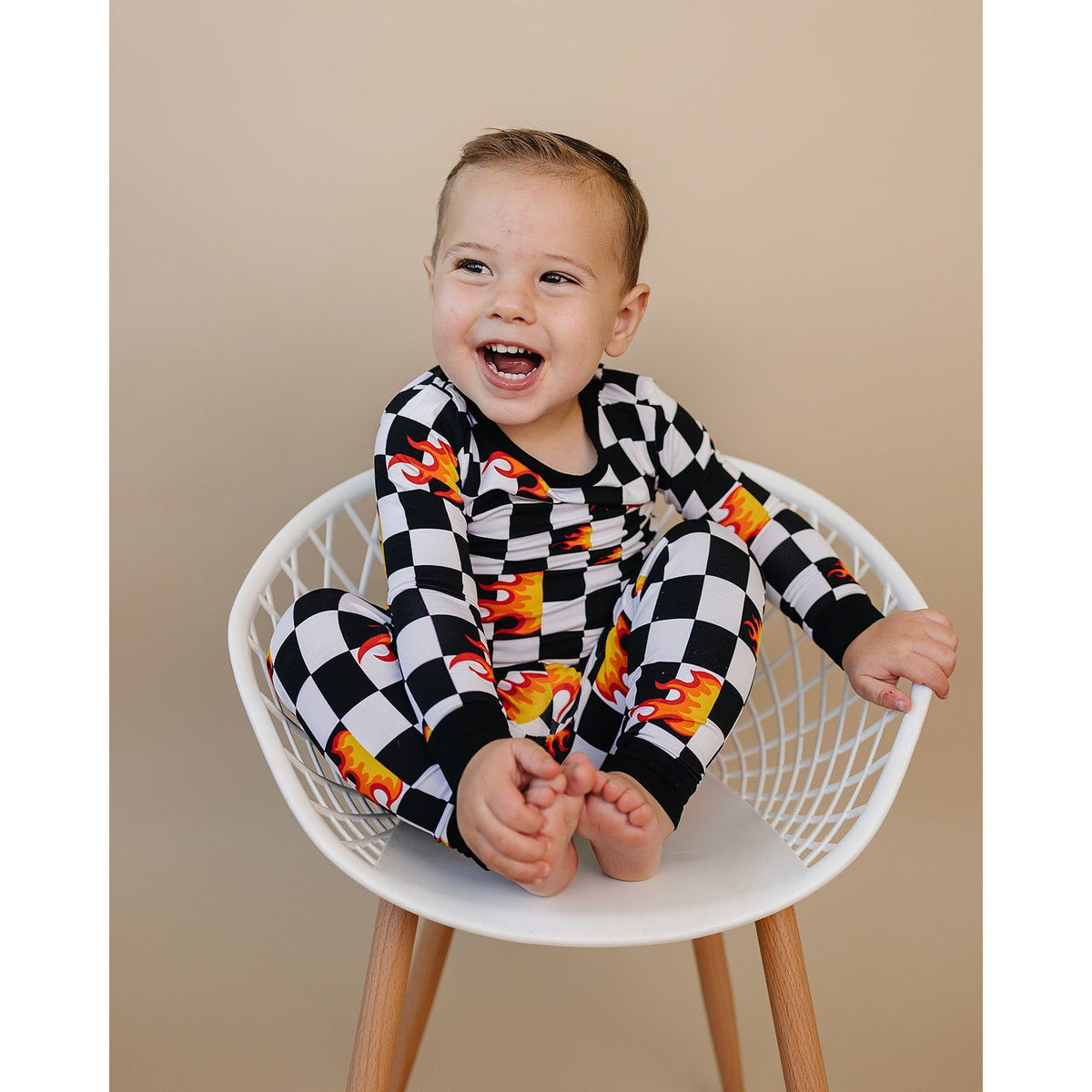 Bamboo Two Piece Set | Checker Blaze