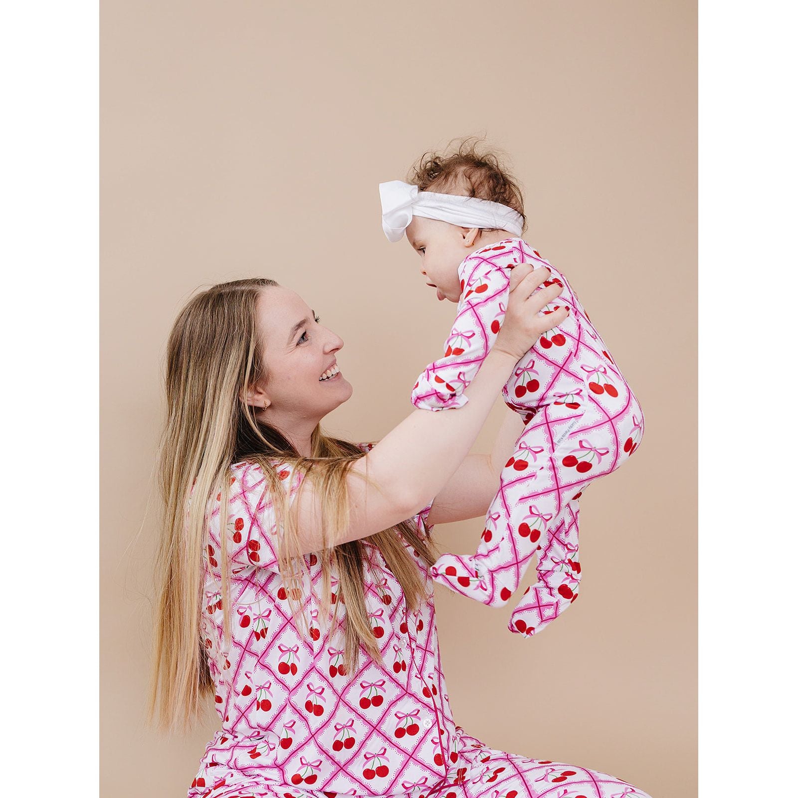 Bamboo Zip Romper | Cherry Bow