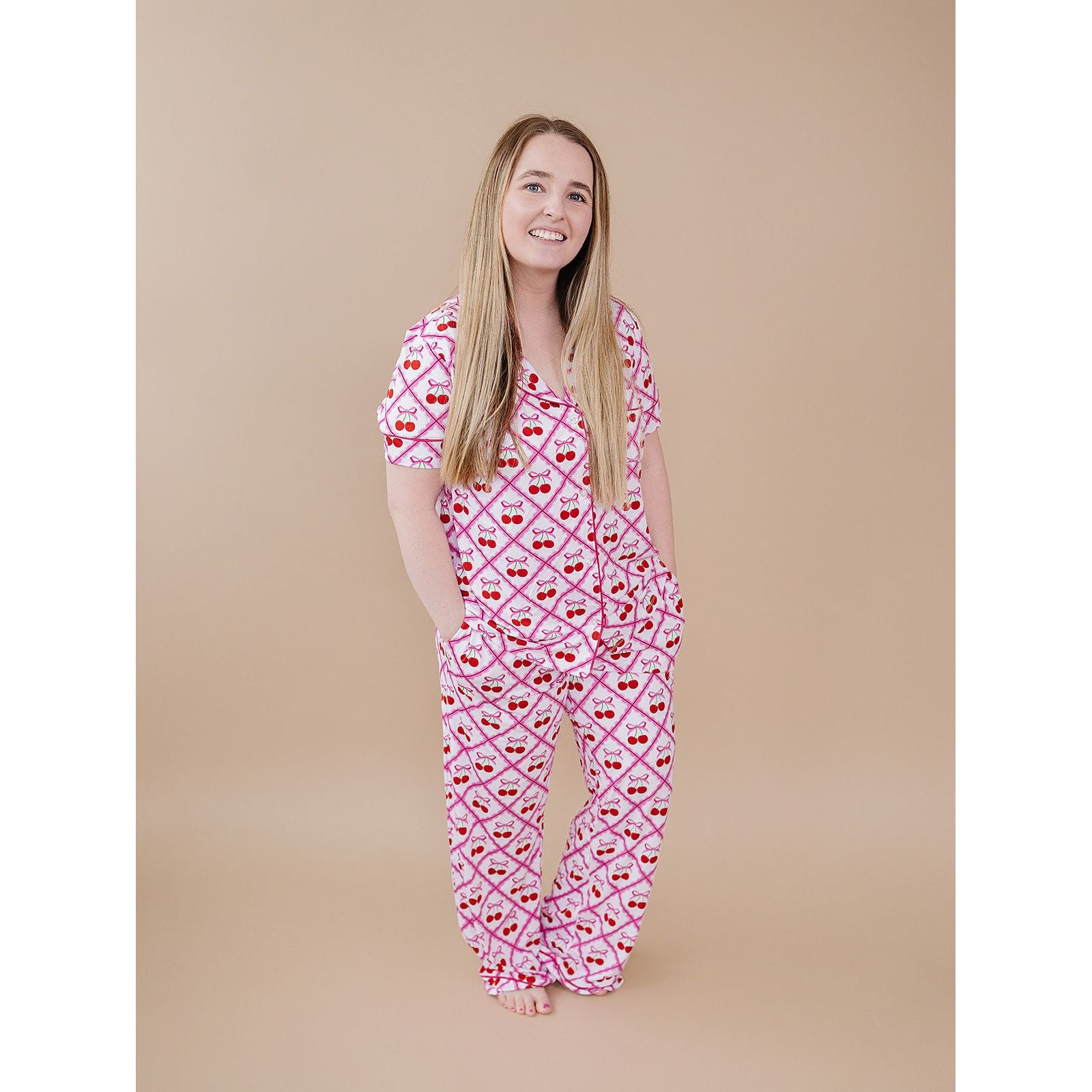 Bamboo Women's Pajamas | Cherry Bow