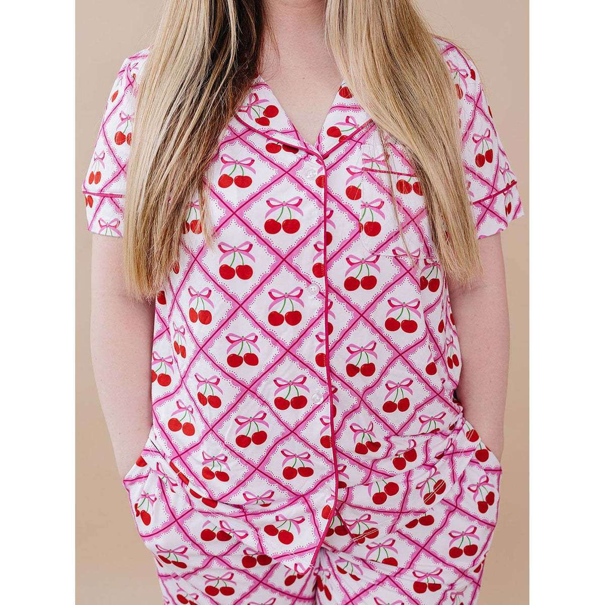 Bamboo Women's Pajamas | Cherry Bow
