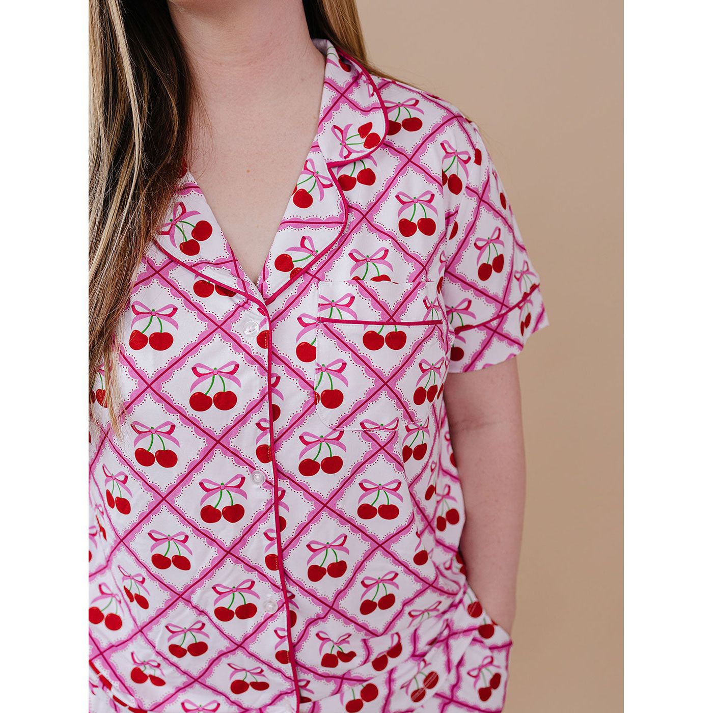 Bamboo Women's Pajamas | Cherry Bow