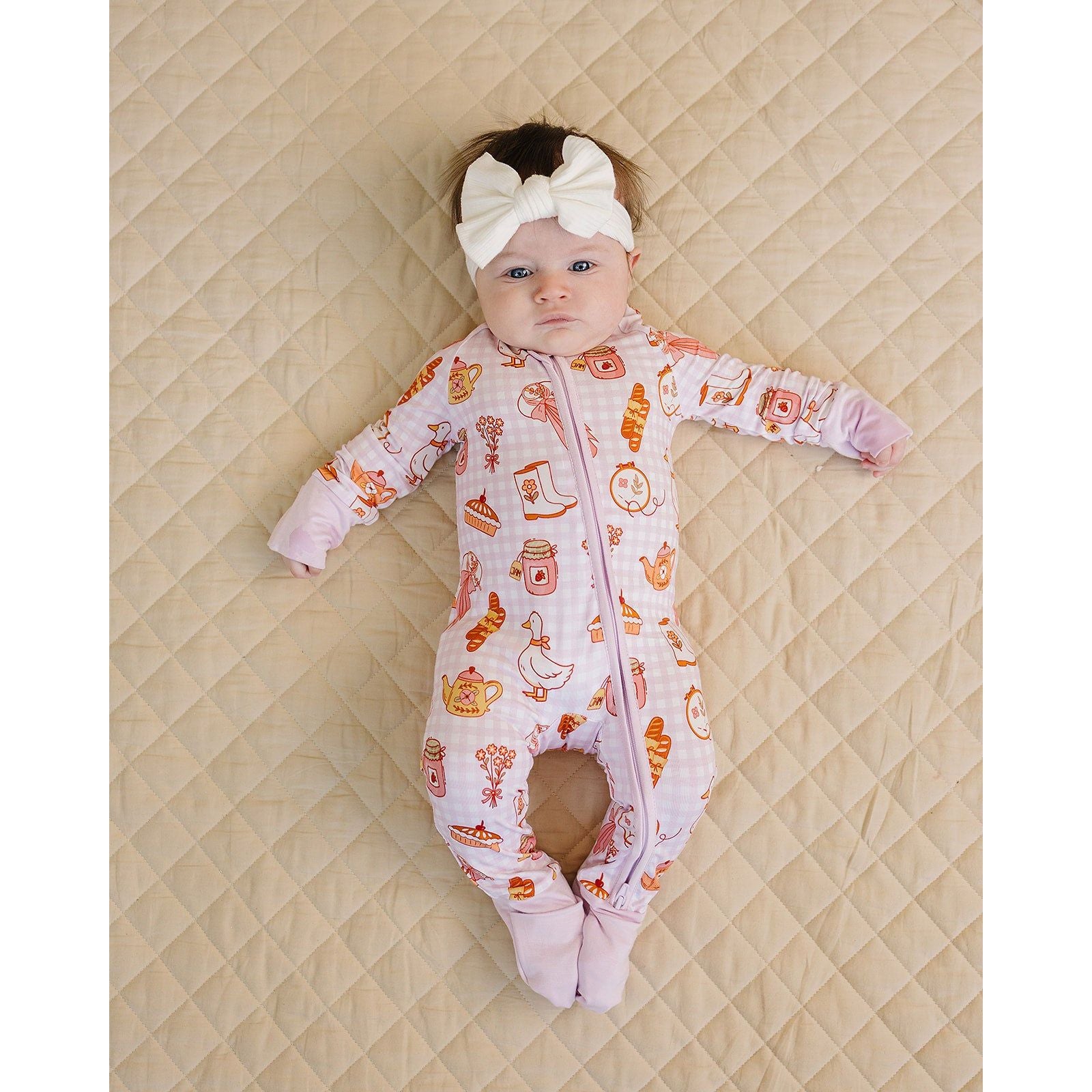 Bamboo Zip Romper | Cottagecore Cutie