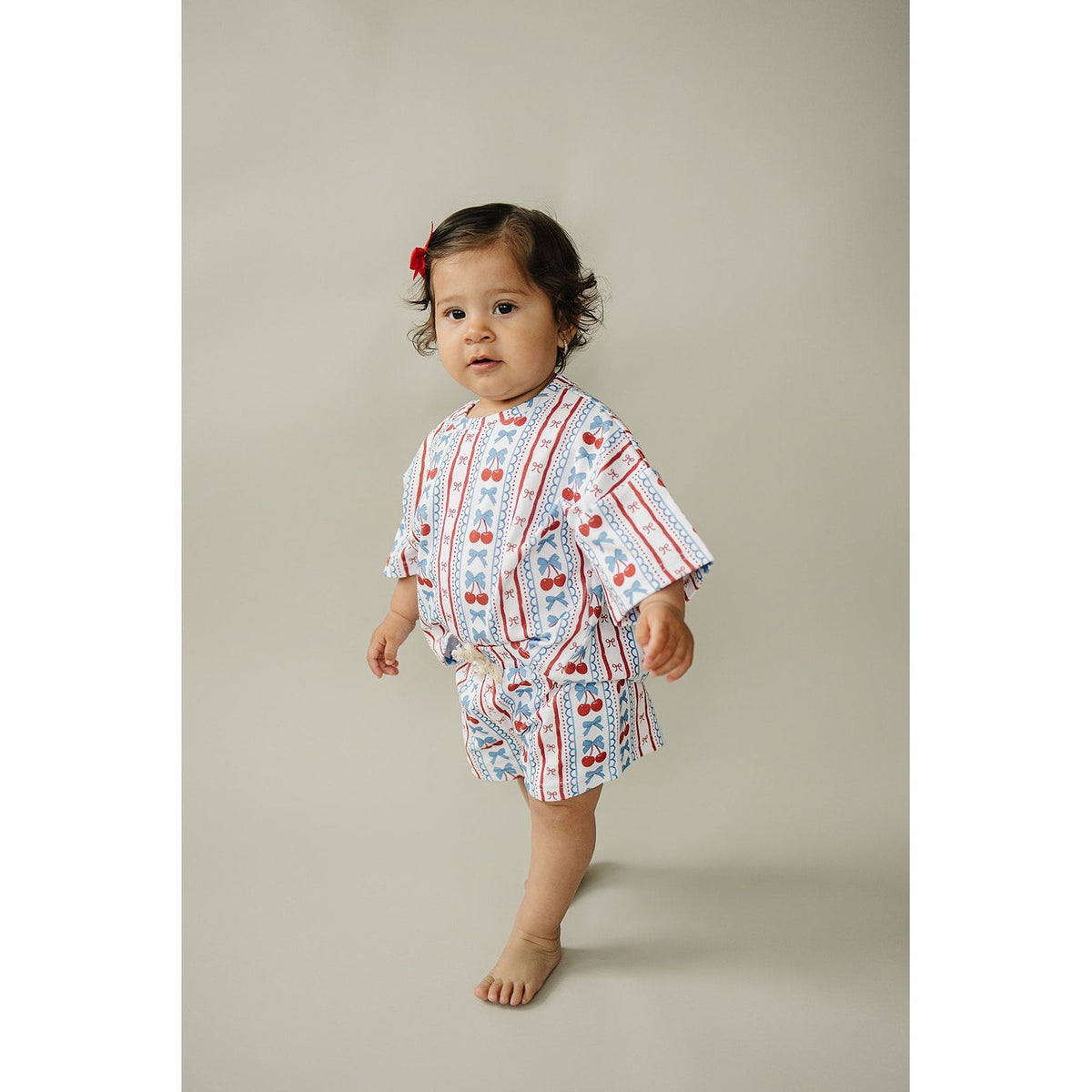 Shorts Set | Cherries & Stripes