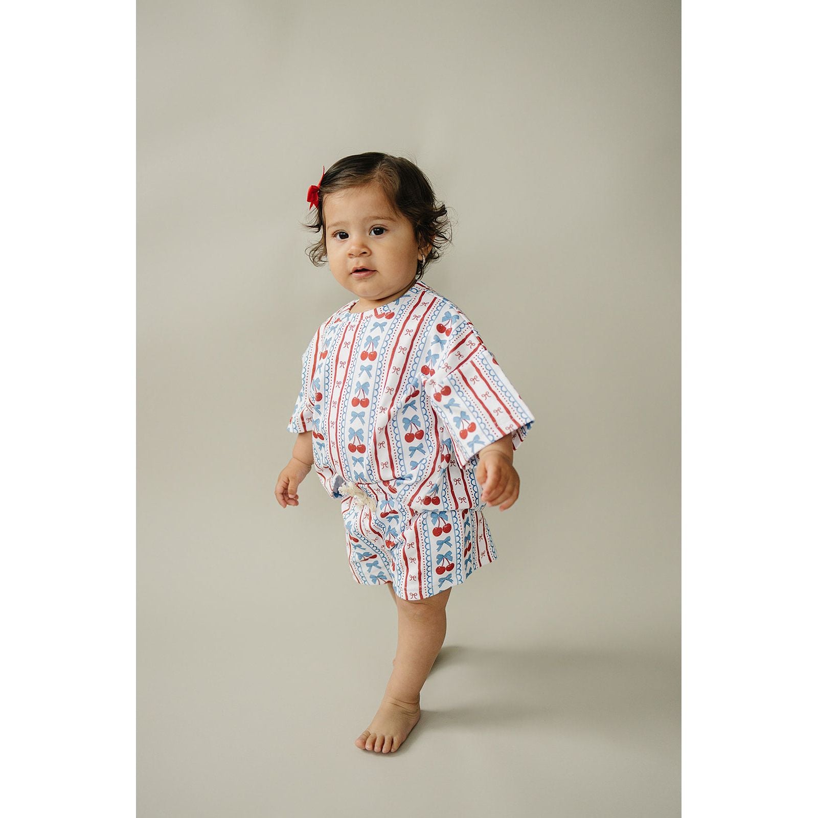 Shorts Set | Cherries & Stripes