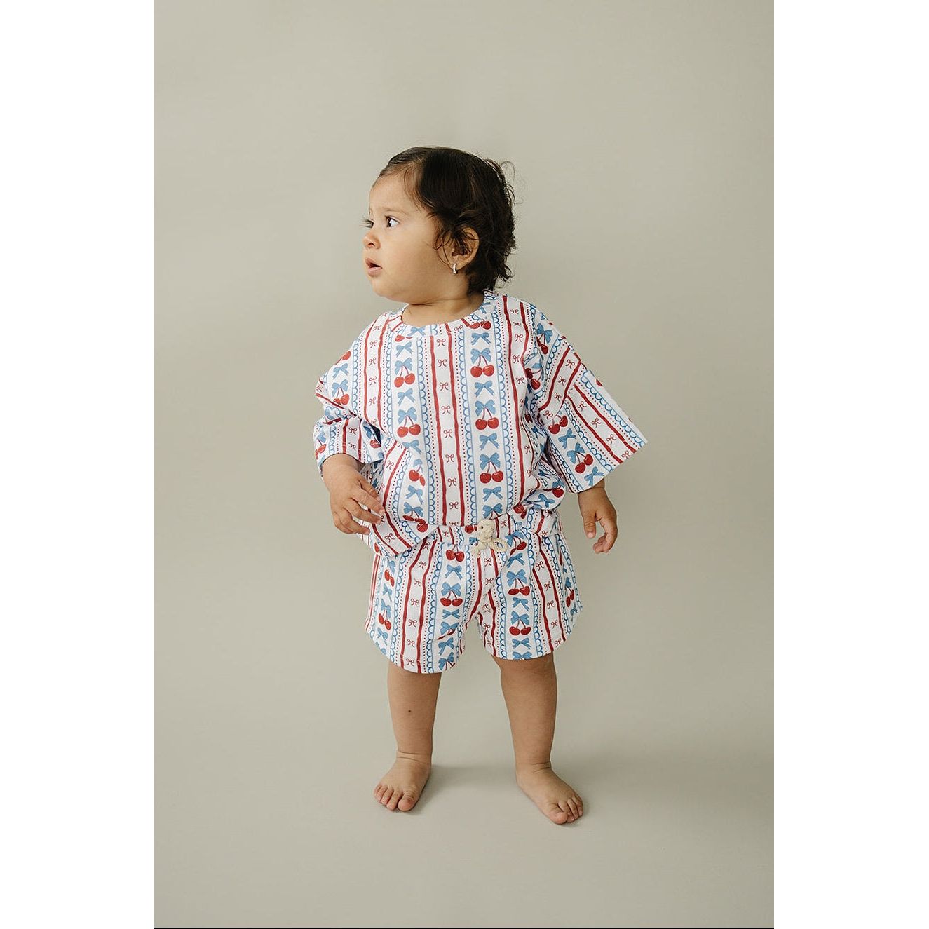 Shorts Set | Cherries & Stripes