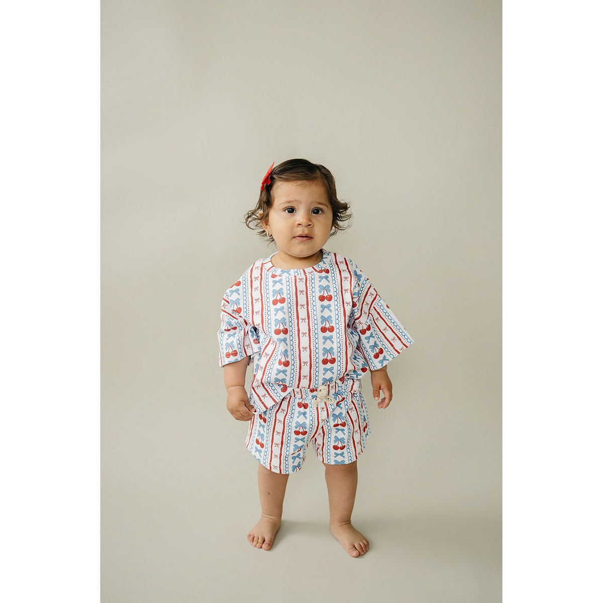 Shorts Set | Cherries & Stripes
