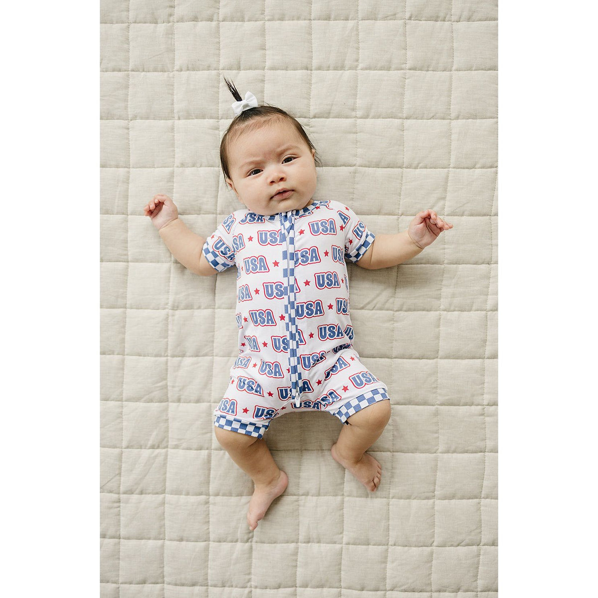 Bamboo Shorty Romper | USA