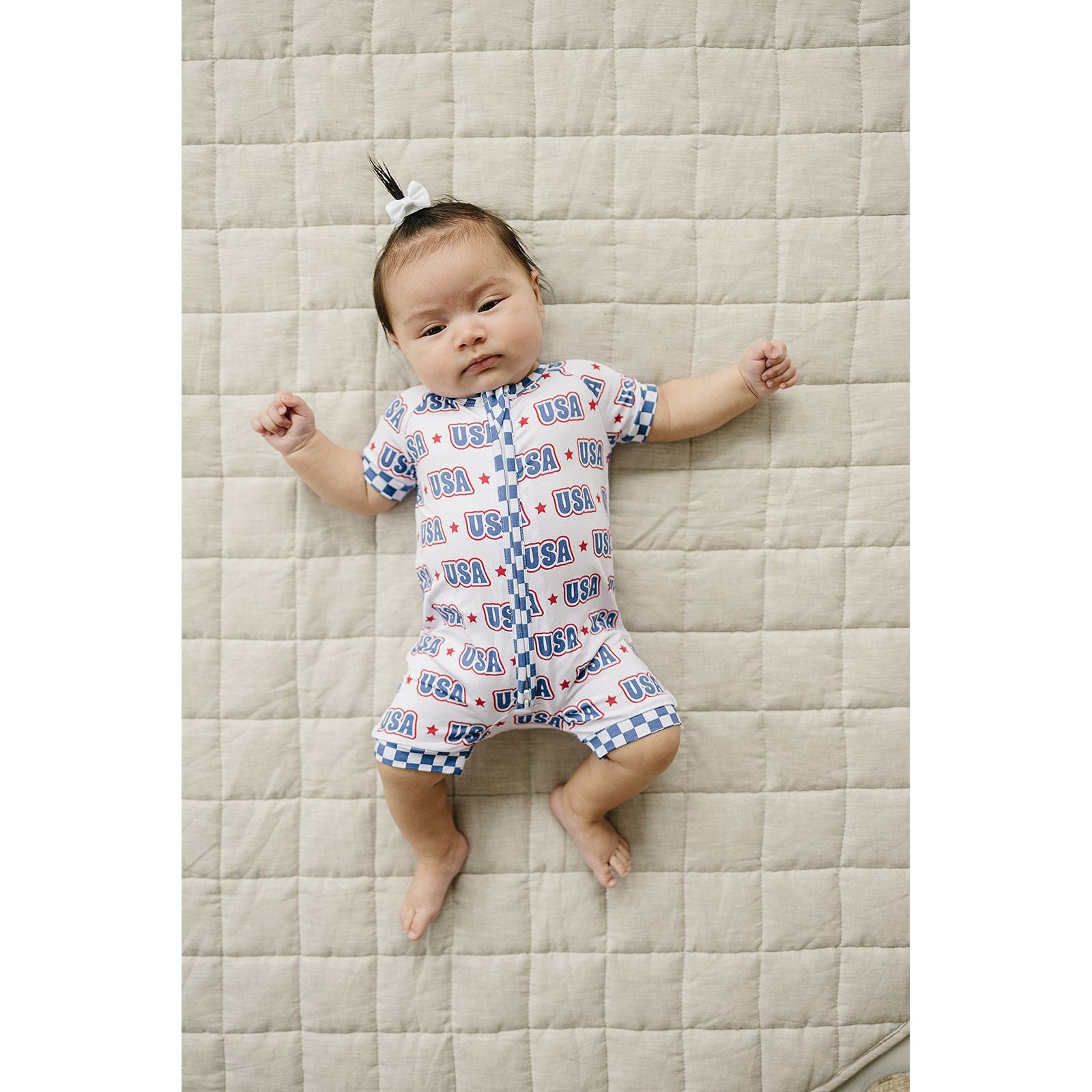 Bamboo Shorty Romper | USA