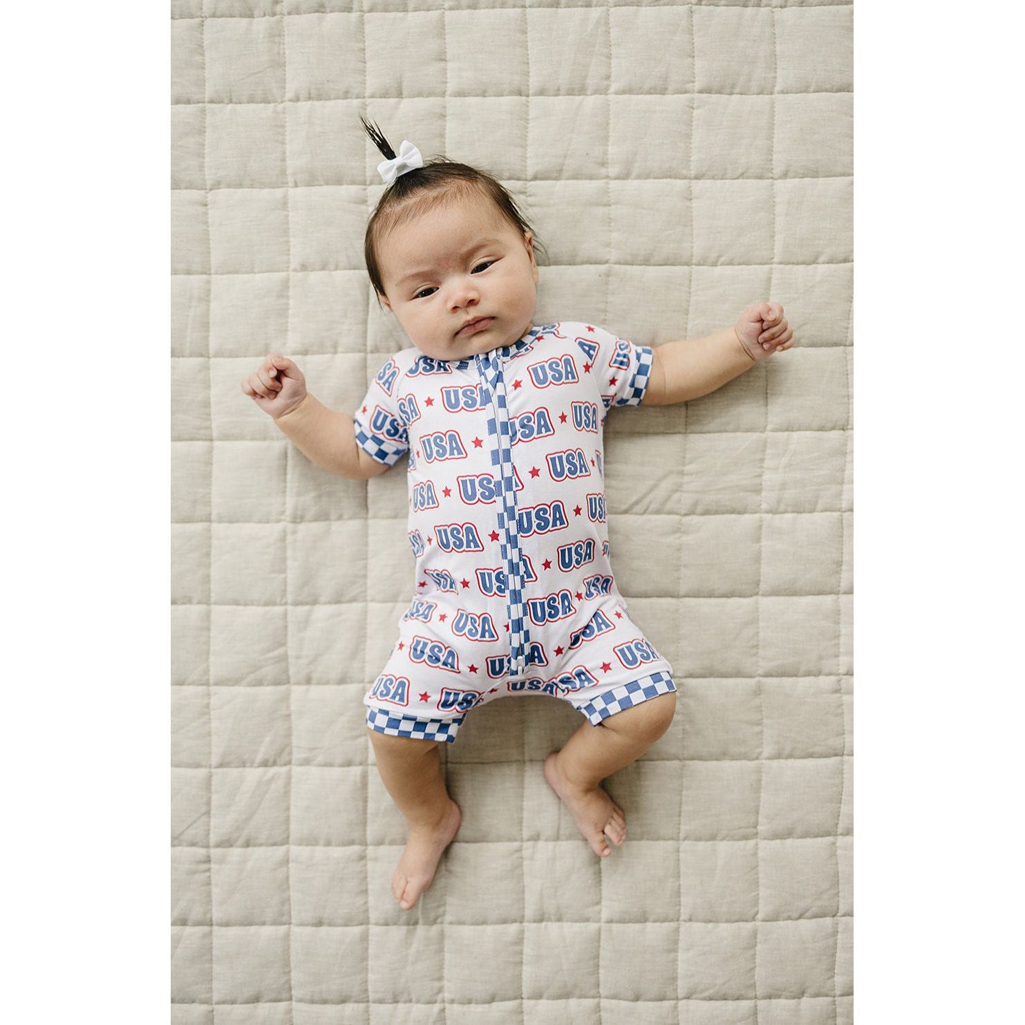 Bamboo Shorty Romper | USA