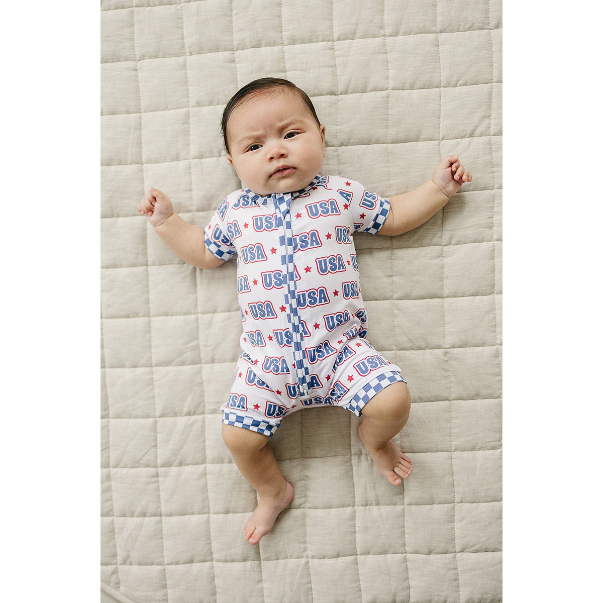 Bamboo Shorty Romper | USA