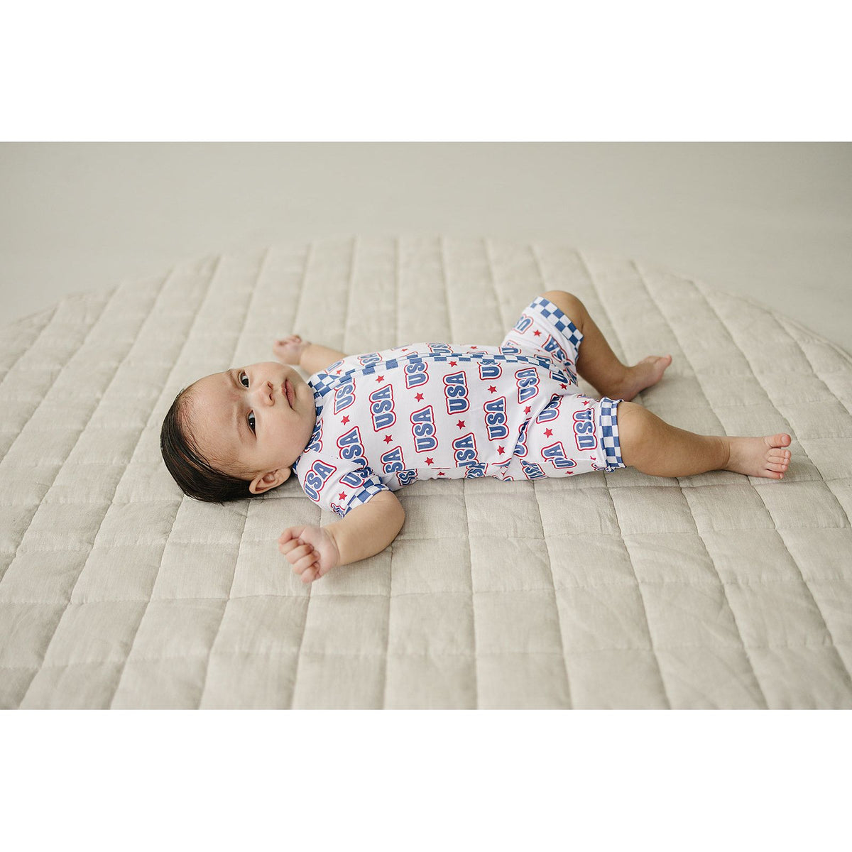 Bamboo Shorty Romper | USA