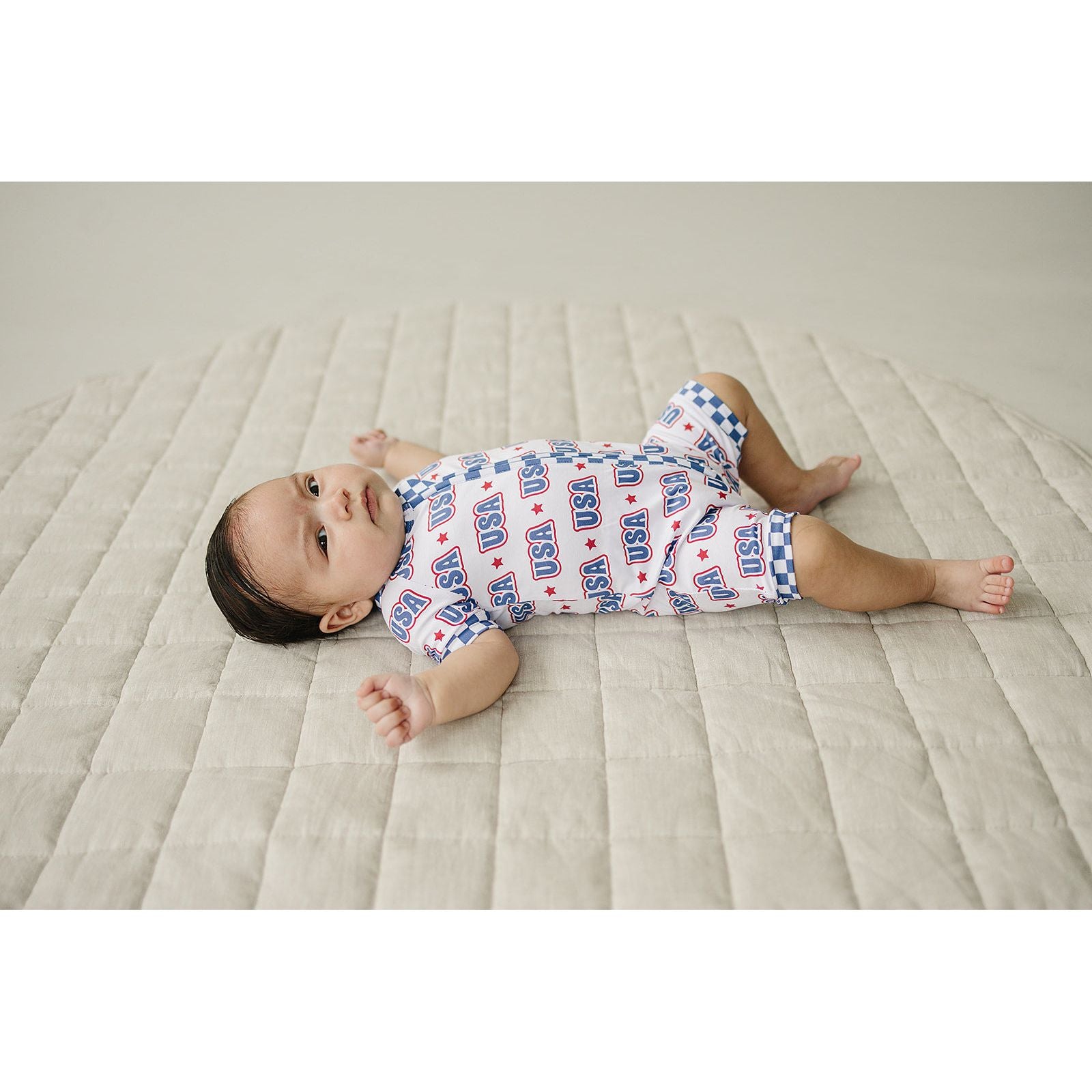 Bamboo Shorty Romper | USA