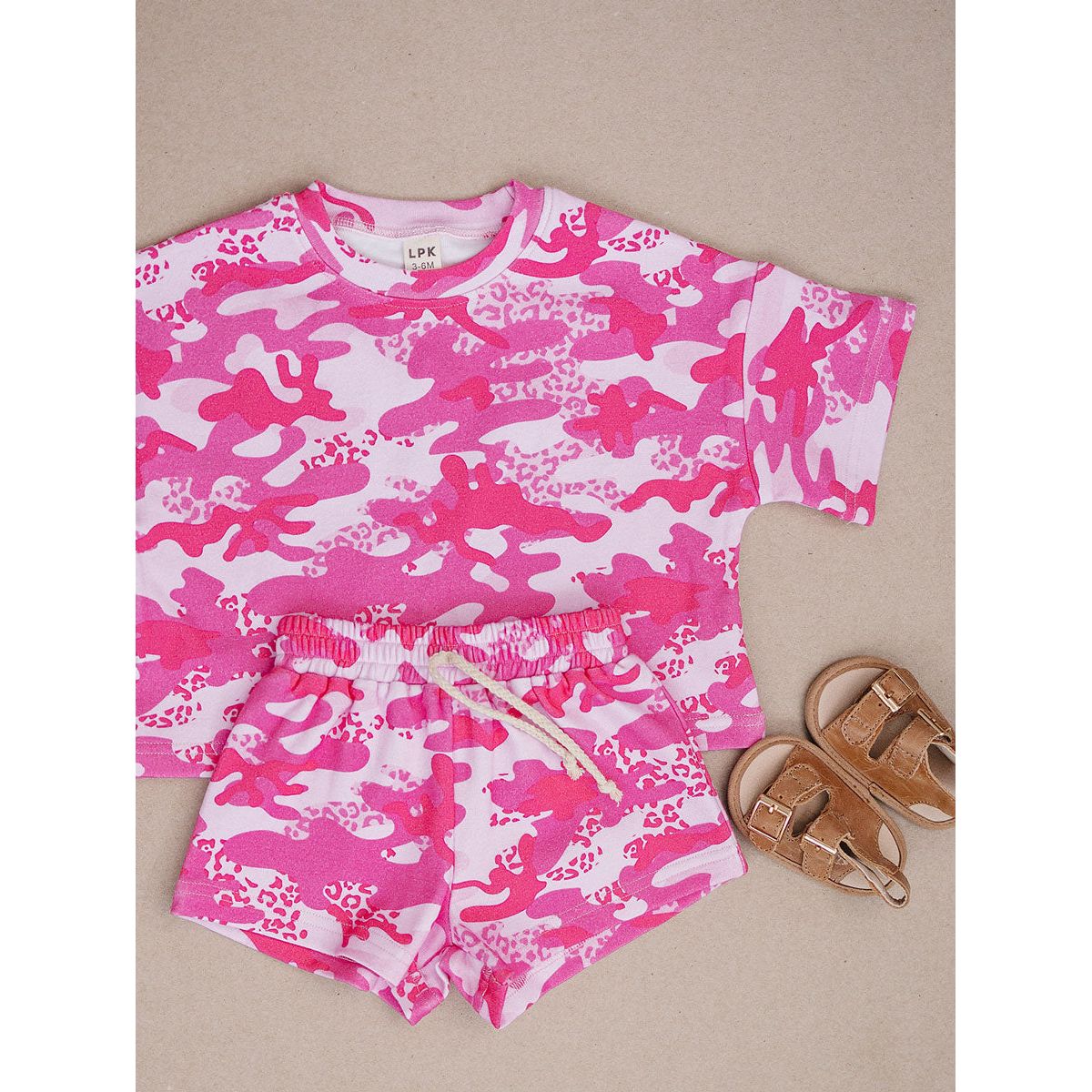 Shorts Set | Camo Leopard