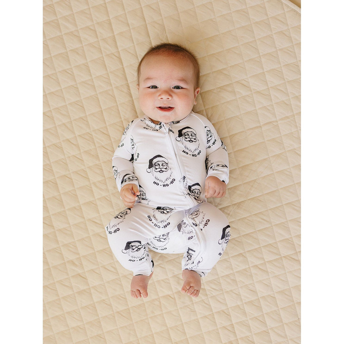Bamboo Zip Romper | Cool Santa